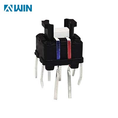 Red-Blue Bi-color LED Tact Switch