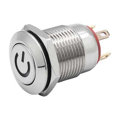 Metal Push Button with Power 12MM