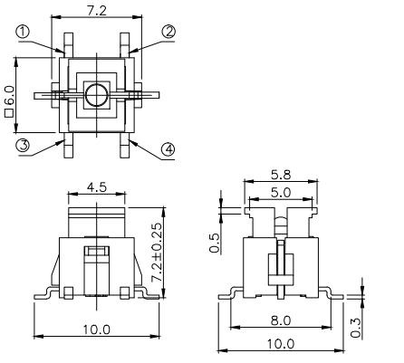 SMD Illuminated Tact Button Switch With LED