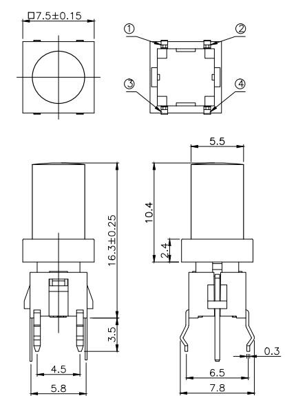 6x6 Tact Switch With LED