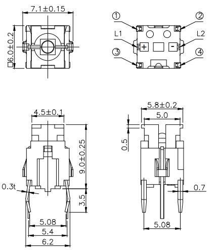 Illuminated Tact Button Switches