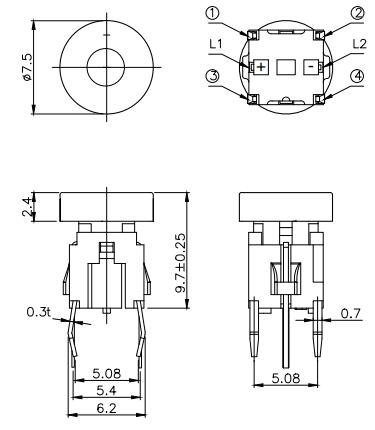 12V Momentary Switch With LED Lighted