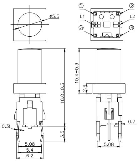 LED Tact Switch With Caps