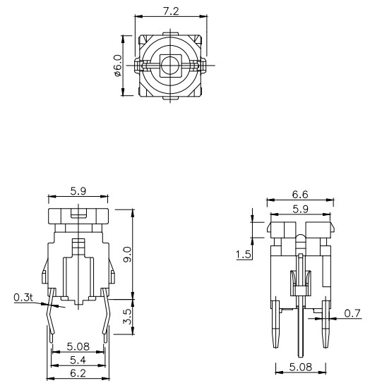 6*6 Push Button LED