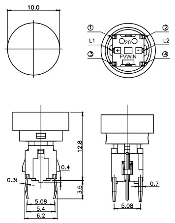 illuminated LED Tactile Push Button Switch