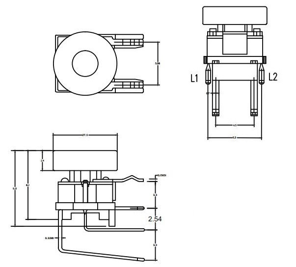 PCB Mount Right Angle Illuminated Switch