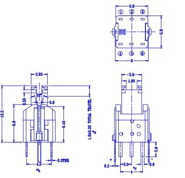 LED latch push button switch