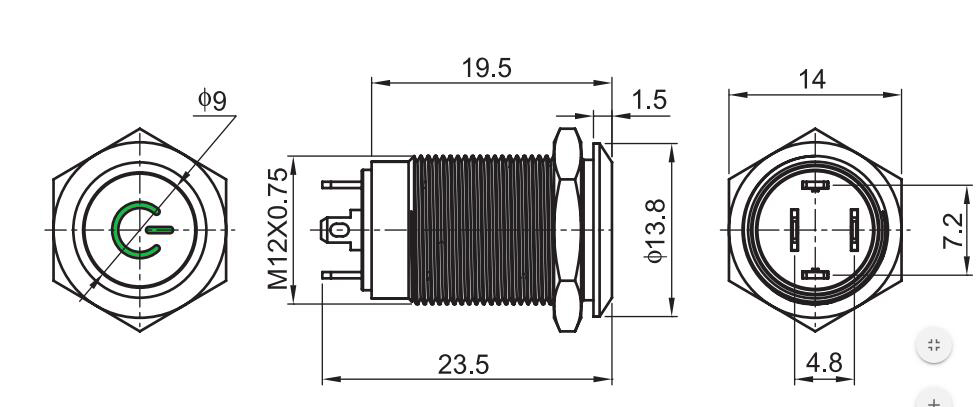 12MM Metal LED Push Button Switch(图1)