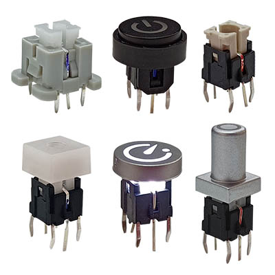 2 color illuminated tact switches