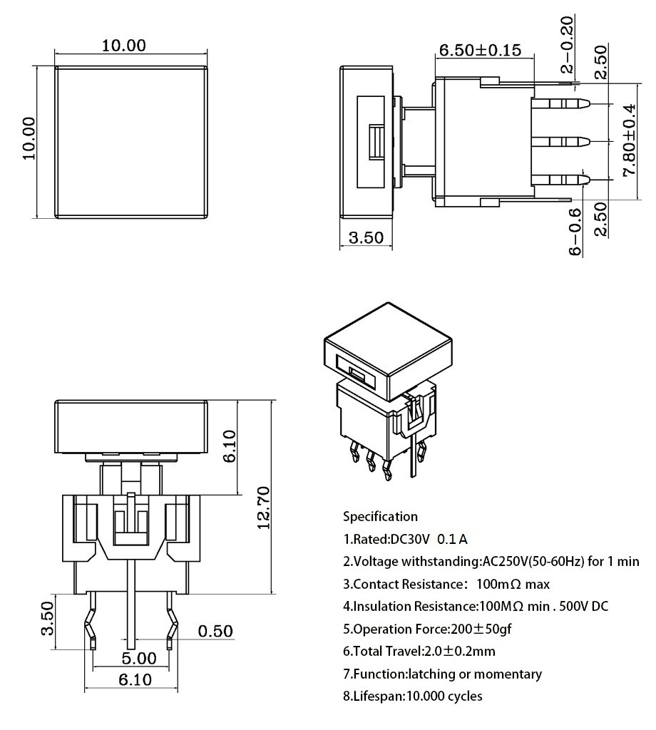 Locking illuminated Tact Switches(图1)