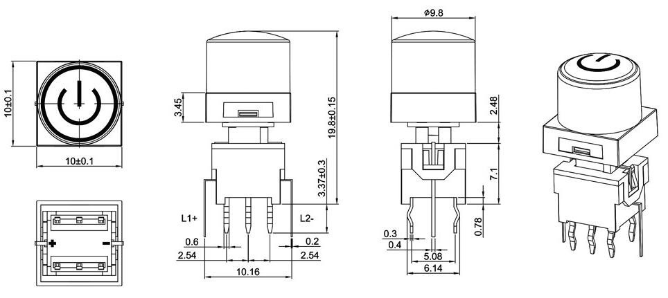 Self-locking Illuminated Push Button Switch(图1)