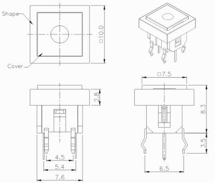 Square Illuminated Tact Switches(图1)